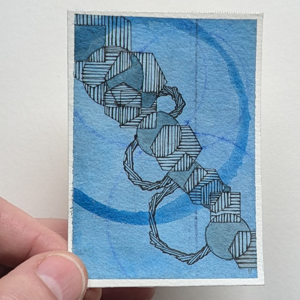 Geometric River #1 ACEO card